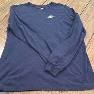 Nike Boys Navy Long Sleeve Shirt